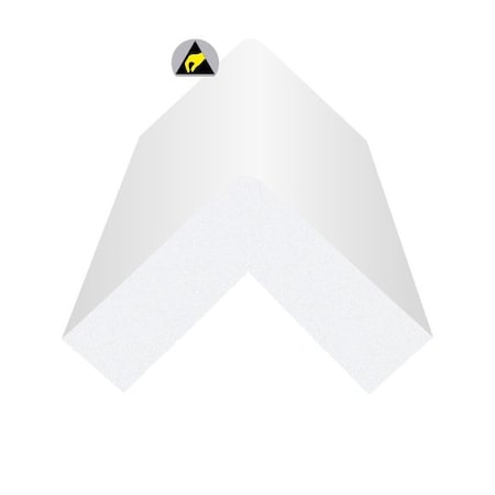 Ergomat XLarge Square Corner Bumper ESD White XLSCB120-ESD-W